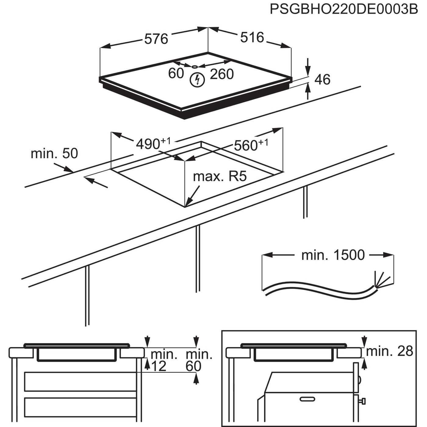 AEG IKS6431AXB Induktionskochfeld autark 60cm, 4 Zonen mit 4x Power-Funktion für schnelles Kochen, 7350 W, 14 Stufen, Edelstahlrahmen, Timer, Touch-Bedienung je Zone, kompatibel mit Haubenautomatik