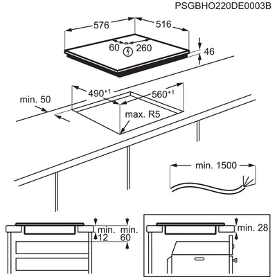 AEG IKS6431AXB Induktionskochfeld autark 60cm, 4 Zonen mit 4x Power-Funktion für schnelles Kochen, 7350 W, 14 Stufen, Edelstahlrahmen, Timer, Touch-Bedienung je Zone, kompatibel mit Haubenautomatik