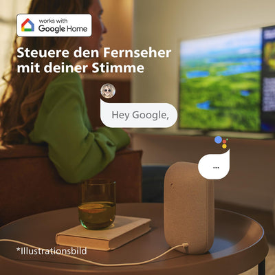 Philips 55PUS7009 4K LED Smart TV - 55-Zoll Display mit Pixel-präziser Ultra HD Titan OS Plattform und Dolby Atmos-Klang. Funktioniert mit Alexa und Google Sprachassistent – Schwarz