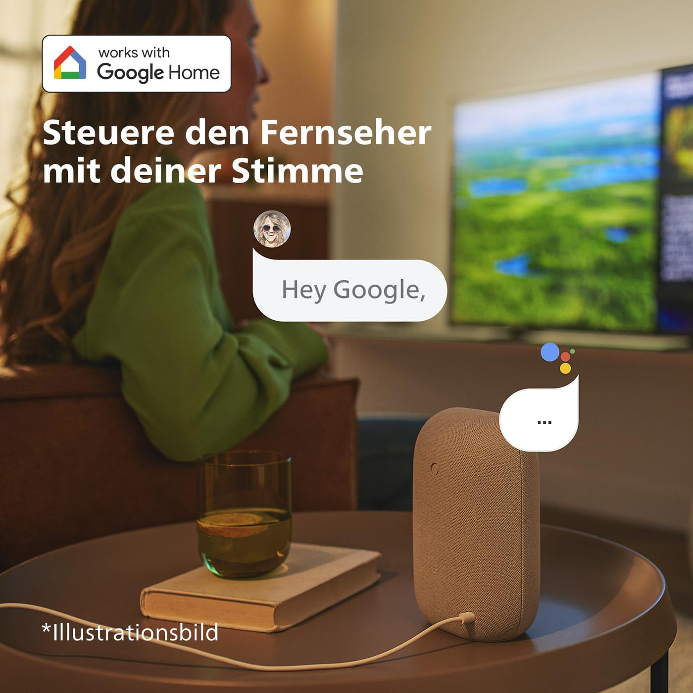 Philips 50PUS7009 4K LED Smart TV - 50-Zoll Display mit Pixel-präziser Ultra HD Titan OS Plattform und Dolby Atmos-Klang. Funktioniert mit Alexa und Google Sprachassistent – Schwarz