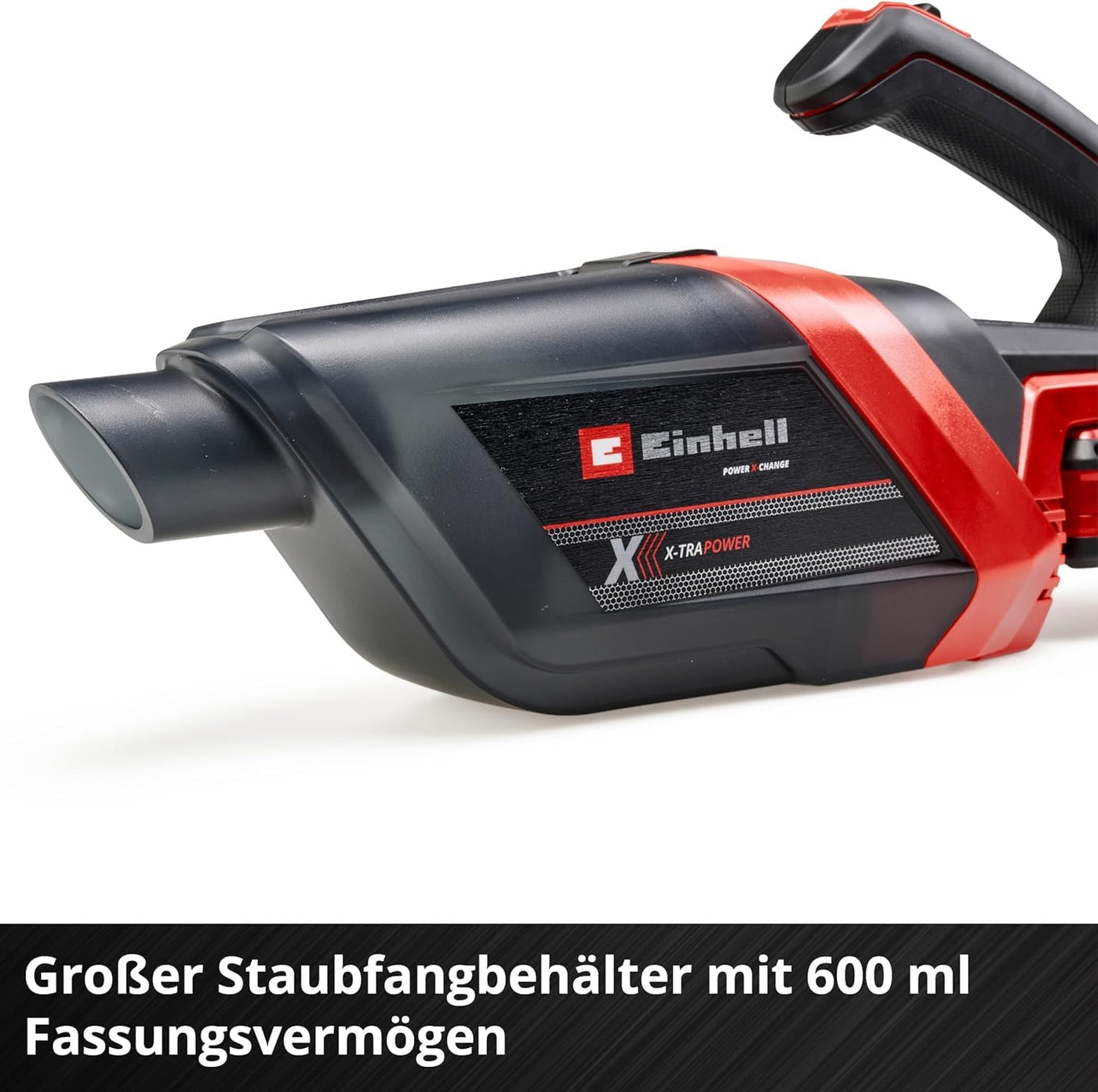 Einhell Akku-Handstaubsauger TE-HV 18/06 Li-Solo Power X-Change (18 V, 72 mbar Saugleistung, inkl. Fugendüse, Polsterdüse, Bodendüse, 0,6 L Staubbehälter, ohne Akku)