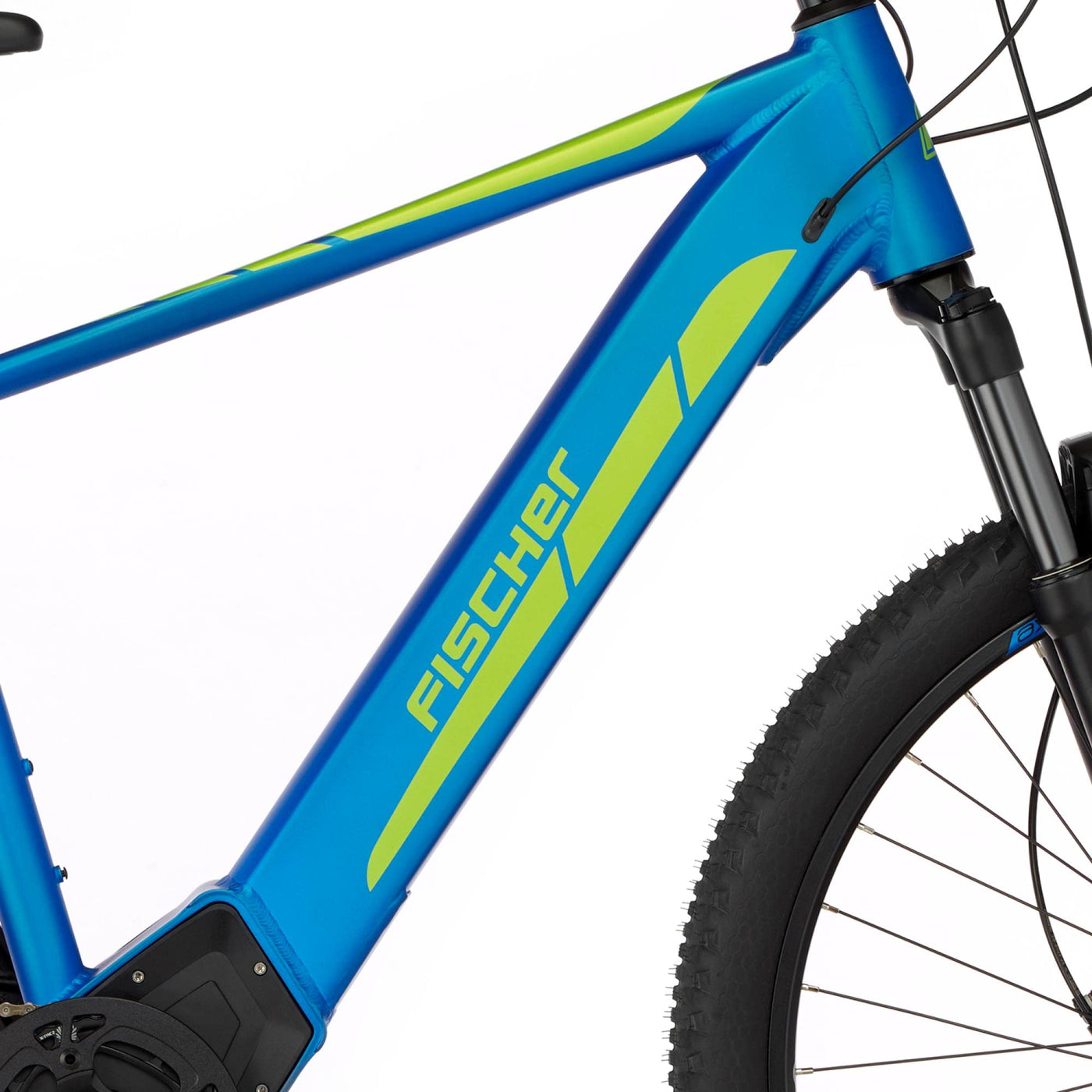 FISCHER E-Bike | MTB Mountainbike MONTIS 6.0i Elektrofahrrad für Damen und Herren | RH 46 cm Mittelmotor 90 Nm | 36 V Akku im Rahmen, Blau Matt, 46cm-504Wh