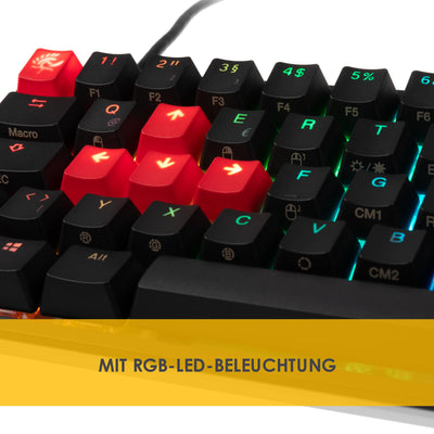 Ducky ONE 2 SF Gaming Tastatur - MX-Speed-Silver - RGB LED - DE-Layout - schwarz