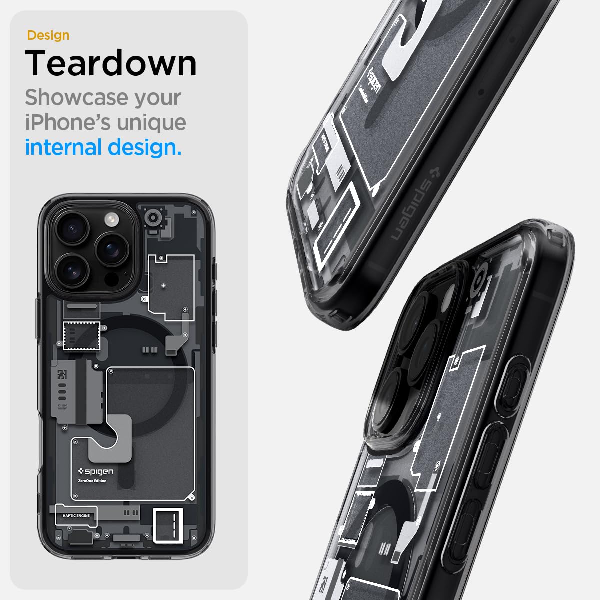 Spigen für iPhone 16 Pro Hülle [Anti-Yellowing] Ultra Hybrid MagFit Case Handyhülle Transparent Dünn Slim Kompatibel mit MagSafe -Zero One