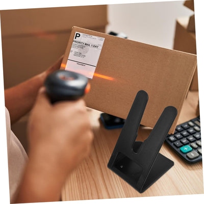 2st Scannerhalterung Rack Für Etikettenleser Scannerständer Für Den Schreibtisch Handscanner-Rack Scanner-autohalterung Rasierständer USB-Scanner Scanner Für Computer Black Plastik OUNONA