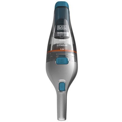 Black+Decker Handstaubsauger Akku Dustbuster (beutellos - 7,2V Kabelloser + beutelloser Staubsauger mit Fugendüse, Polsterbürste und Ladestation mit Wandhalterung NVC215WA, Kobaldblau, 385 ml