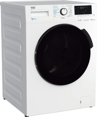 Beko WDW75141Steam1 Waschtrockner/ Wasserkondensation/ schwarze XL-Tür/ Bluetooth/ Dampffunktion/ Nachlegefunktion/ Watersafe/ 7 kg Waschen, 4 kg Trocknen