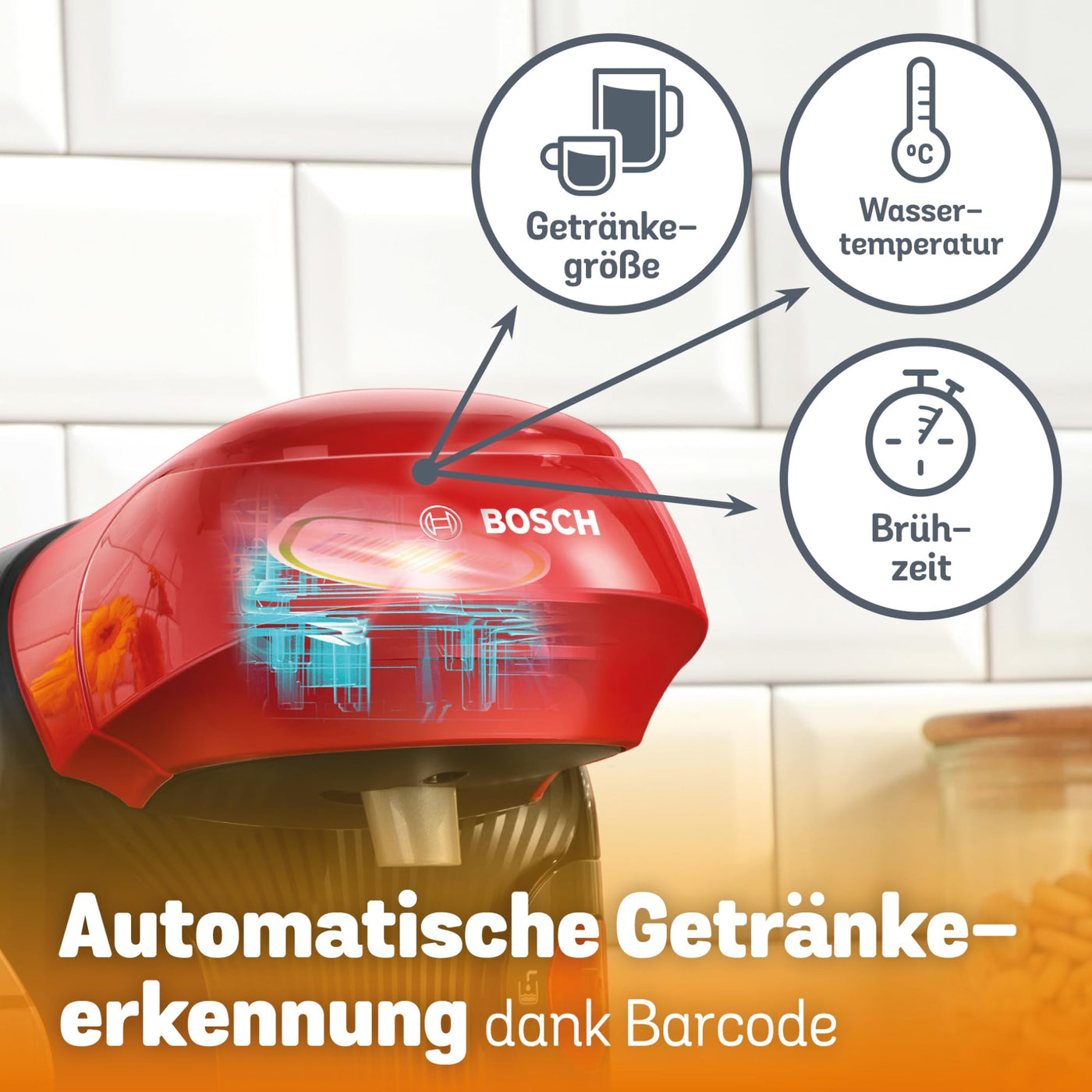 Bosch Tassimo Style friendly Kapselmaschine TAS112E, über 70 Getränke, geeignet für alle Tassen, vollautomatisch, nachhaltig, platzsparend, 1400 W, schwarz