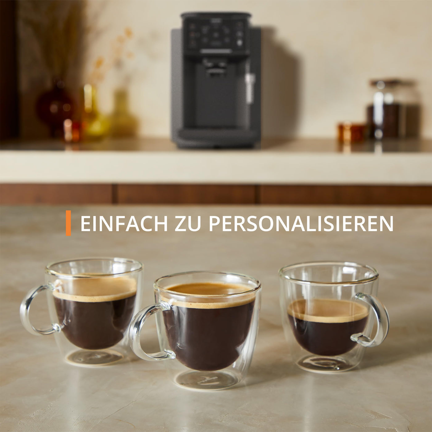 Krups Sensation Kaffeevollautomat, Milchschaumdüse, 5 Getränke, Filterkaffee-Funktion, 2-Tassen-Funktion, Kaffeemaschine, Schwarz, EA910810