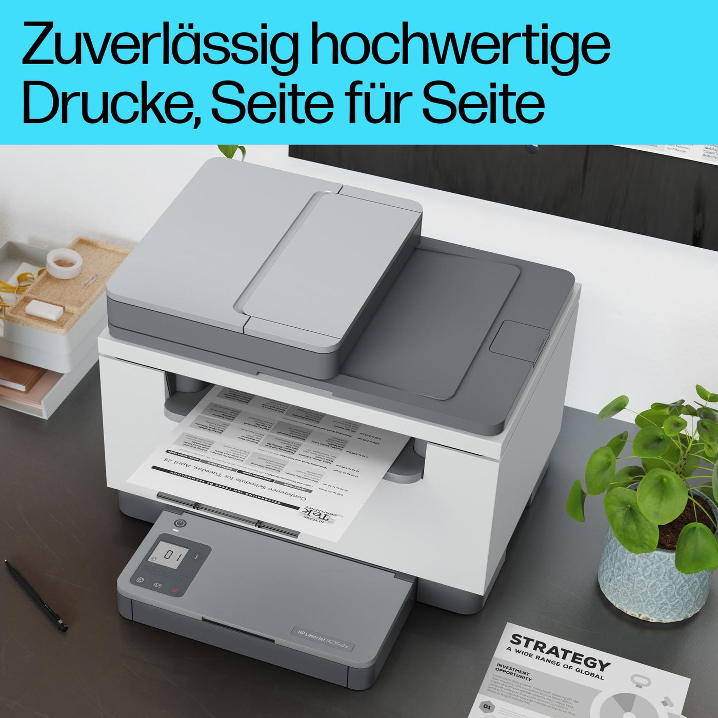 HP LaserJet MFP M235sdw Multifunktions-Laserdrucker Schwarzweiß, Drucken, Kopieren, Scannen, Automat.beidseitiger Druck, Dual-Band Wi-Fi, USB, LAN, HP Smart App, Intelligente Benutzeroberfläche