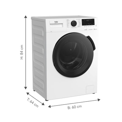 Beko WMC101464ST1 Waschvollautomat, Waschmaschine, 10kg, 1400 U/min, SteamCure Dampffunktion, allergikergeeignet, Express-Funktion, StainExpert, ProSmart Inverter Motor, Bluetooth, Weiß