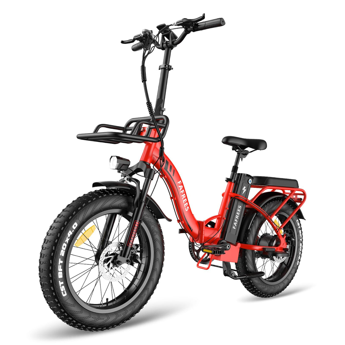 Fafrees F20 Max Klapprad Elektrofahrräder, Elektrofahrrad für Damen und Herren, 20 Zoll E-Fahrrad mit Abnehmbarer 48V22.5Ah Akku, 25km/h, Max Reichweite 120 km, Rot