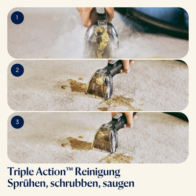 Bissell SpotClean HydroSteam, Polsterreiniger Gerät, Teppichreiniger mit HydroSteam Technologie, Dampfreiniger, Nasssauger für Teppiche, Polster, Auto & Mehr, Leistungsstarker 1000W Motor, 3689N