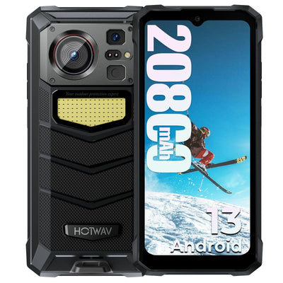 HOTWAV W11 Android 13 Outdoor Handy 12GB+256GB (2TB Erweiterbar), 20800mAh Akku 33W Outdoor Smartphone Ohne Vertrag 6.6 Zoll HD+ baustellenhandy 64MP+16MP Kamera 4G Dual SIM, IP68/NFC/OTG/GPS/Face ID