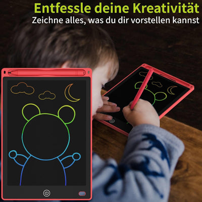 ACROPAQ LCD Schreibtafel Kinder - Rot 8.5-Zoll LCD Maltafel Kinder - Tragbare Schreibtafel Kinder mit Farbbildschirm, Stift - Das perfekte Geschenk für Kinder jeden Alters