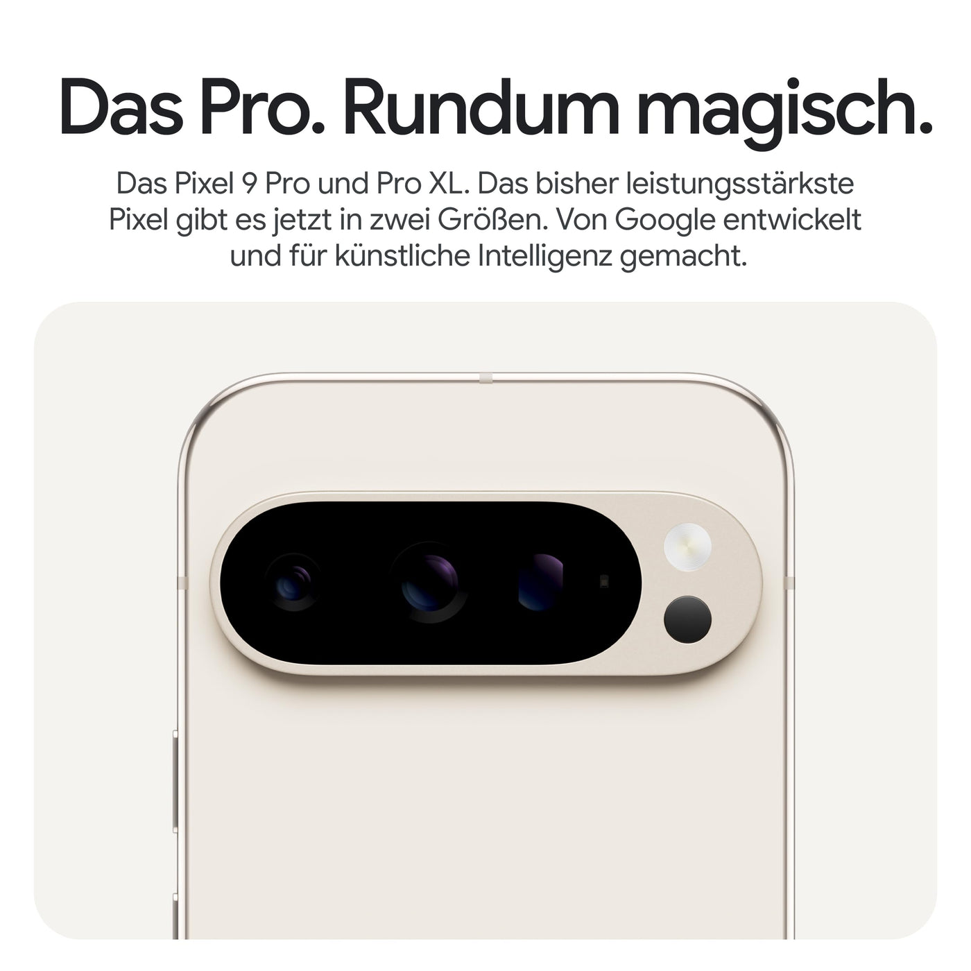 Google Pixel 9 Pro – Android-Smartphone mit Gemini ohne SIM-Lock, Dreifach-Rückkamerasystem, 24 Stunden Akkulaufzeit und EIN 6,3 Zoll großes Super Actua-Display – Porcelain, 256GB