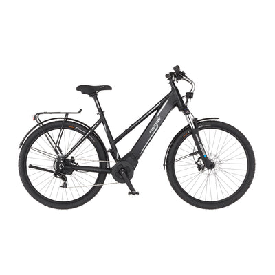 Fischer E-Bike ATB, Terra 5.0i Elektrofahrrad für Damen und Herren, RH 44 cm, Mittelmotor 50 Nm, 36 V Akku im Rahmen, schwarz matt, 27,5 Zoll