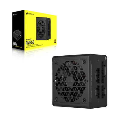 CORSAIR RM650 ATX 650W Vollmodulares Netzteil - 80 Plus Gold Zertifiziert - Geräuscharm - Zero RPM Mode - EU - Schwarz