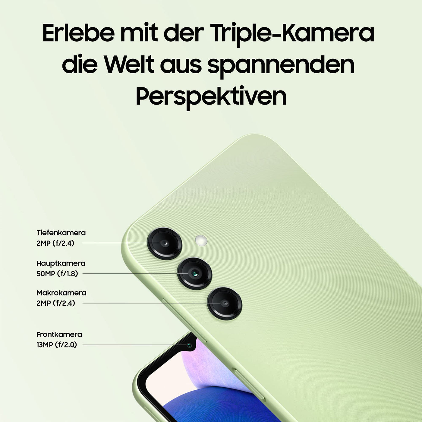 Samsung Galaxy A14 5G, Android Smartphone, 6,6 Zoll Dynamic AMOLED Display, 5.000 mAh Akku, 64 GB/4 GB RAM Handy in Silver inkl. 30 Monate Herstellergarantie [Exklusiv bei Amazon]