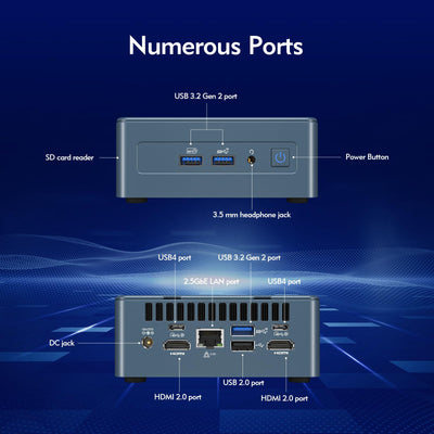 GEEKOM Mini IT12 Mini PC, NUC12 i5-12450H (8 Kerne, 12 Threads, bis zu 4,4 GHz), 16 GB DDR4 512 GB SSD Windows 11 Pro Mini Computer - 8K | USB4 | WiFi 6E | BT5.2 für den täglichen Gebrauch