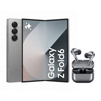 Samsung Galaxy Z Fold6 AI-Smartphone, Simlockfreies Handy ohne Vertrag, 256 GB Speicher, Lange Akkulaufzeit, Silver Shadow + Buds3 Pro Kabellose Bluetooth-Kopfhörer, Active Noise Cancelling (ANC)