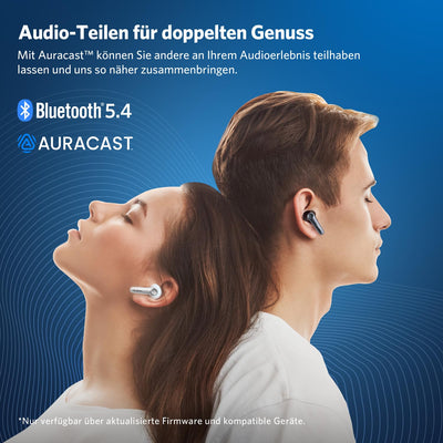 EarFun Air Pro 4 Bluetooth Kopfhörer mit Adaptive Hybride Geräuschunterdrückung, aptX Lossless, Hi-Res Audio, LDAC, 6 Mikrofone cVc 8.0 KI Anrufe, 52H Akku, Multipoint, Bluetooth 5.4, In Ear Detection