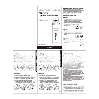 10Gtek für Ubiquiti 1G SFP RJ45 Modul UF-RJ45-1G, 1000Base-T Kupfer Mini-Gbic Transceiver, bis zu 100-Meter