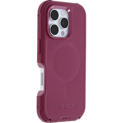 OtterBox Defender Series MagSafe Hülle für iPhone 16 Pro, stoßfest, sturzsicher, extrem robust, Schutzhülle, 7X getestet nach Militärstandard, Rot