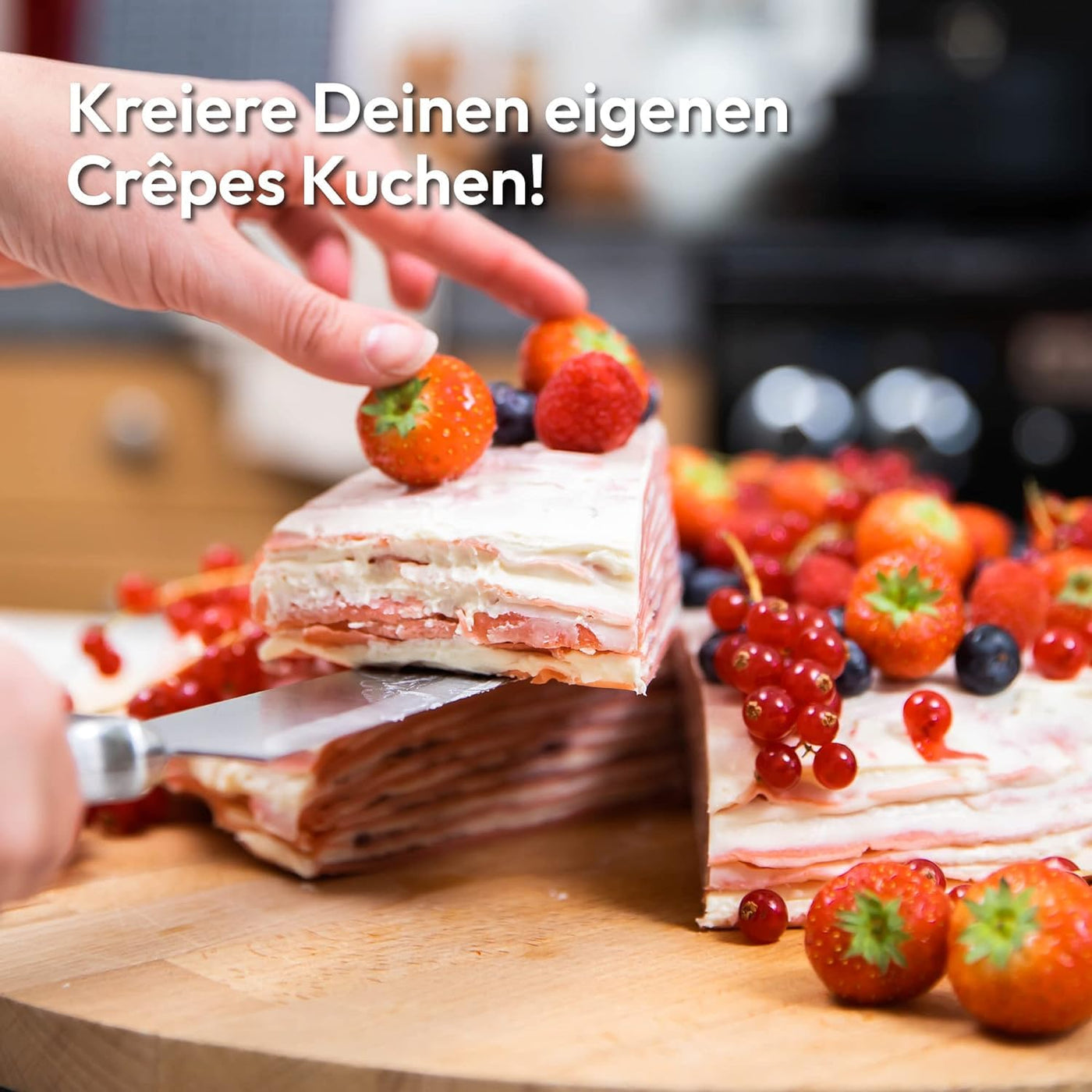 Gadgy Crêpes Maker mit Antihaftbeschichtung | 30 cm Durchmesser Crepe | Pfannkuchen Maker mit Teigverteiler & Crêpes-Wender | Pancake Maker für Crepes, Pfannkuchen, Poffertjes, Pancakes