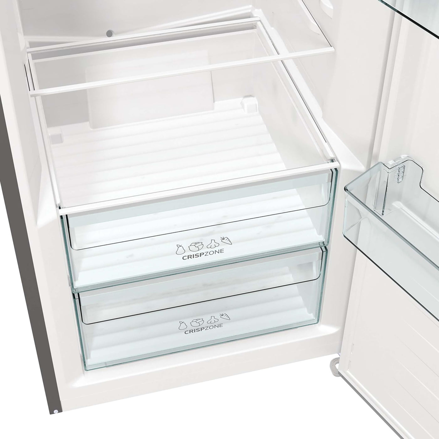 Gorenje R 619 EES5 Kühlschrank / 185cm / Umluft-Kühlsystem/Schnellkühlfunktion/Kühlteil 398 Liter/Inox Look, Silber