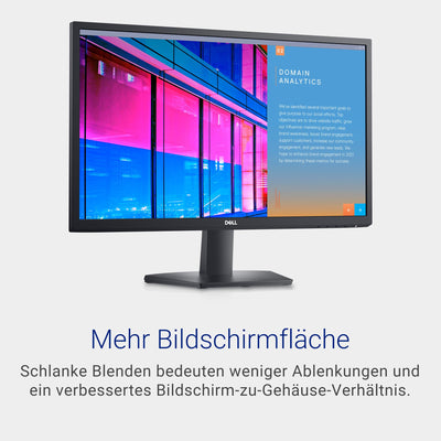 Dell SE2422HX 24 Zoll Full HD (1920x1080) Monitor, 75Hz, VA, 5ms, AMD FreeSync, HDMI, VGA, 3 Jahre Garantie, Schwarz