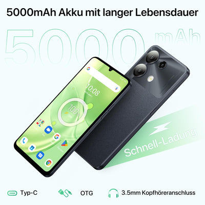 UMIDIGI G9 5G Handy, Android 14 Smartphone ohne Vertrag, 90HZ Octa-Core,12GB+128GB Smartphone,6.75" HD+Display, 50MP,Face & Fingerprint Unlock, 5000mAh,GPS, Dual SIM 5G Smartphone