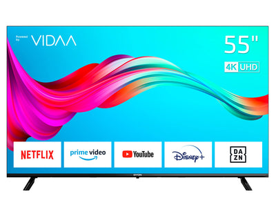 Téléviseur DYON Smart 55 VX 139 cm (55 pouces) (Smart TV 4K UHD, triple tuner HD (DVB-C/-S2/-T2), App Store, Prime Video, Netflix, YouTube, DAZN, Disney+) [Mod. [2023]