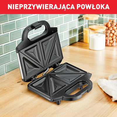 Tefal Ultracompact Sandwichmaker SM1552 | für dreieckige Sandwichtoasts | antihaftbeschichtete Platten | leichte Reinigung | kein Anbrennen | 700W | Sandwich-Grill | 26.5 x 12 x 26 cm