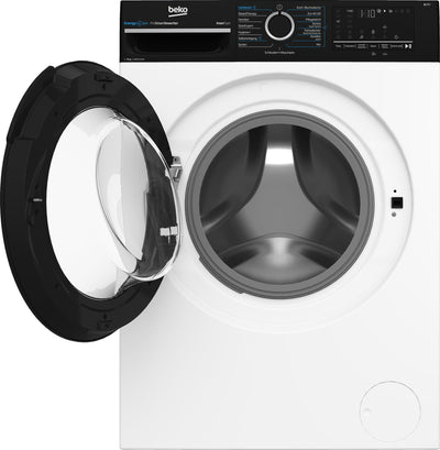 Beko BM3WFU4841W Waschvollautomat, Waschmaschine, 8 kg, EnergySpin, Schleuderwahl 1400 U/min, Dampffunktion, allergikergeeignet, Nachlegefunktion, AquaWave Schontrommel, Weiß