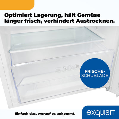 Exquisit Kühlschrank ohne Gefrierfach, Großer Kühlschrank, 5 Ablagen, 242 Liter, Vollraumkühlschrank 143 cm hoch, KS5320-V-H-040E weiss