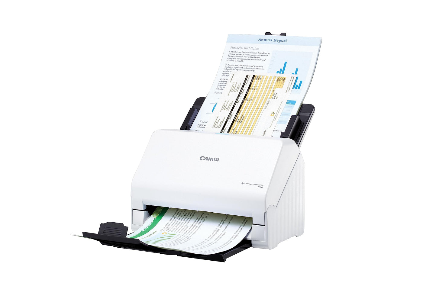 Canon Scanner imageFORMULA R30 | Dokumentenscanner | Duplex Scanner mit Einzug für Homeoffice & Büro mit USB Kabel | 60 Blatt Einzug | Plug & Scan CaptureOnTouch Lite Software | Integrierte OCR I PDF