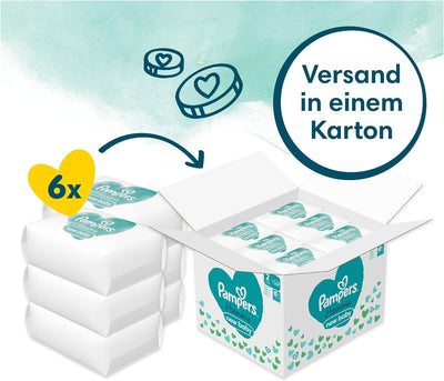 Pampers Baby Windeln Größe 2 (4-8 kg) Harmonie, MONATSBOX, Sanfter Hautschutz Und Pflanzenbasierte Inhaltsstoffe, 204 Stück