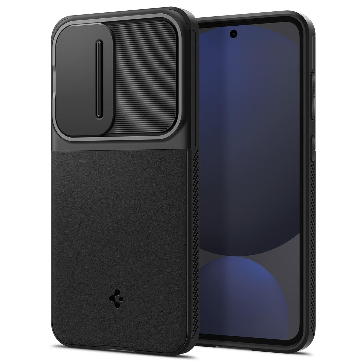 Spigen Optik Armor Hülle Kompatibel mit Samsung Galaxy S24 FE -Schwarz