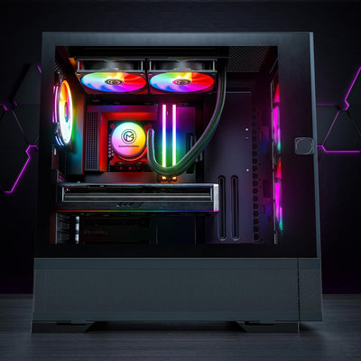 GameMachines Element - RGB Gaming PC - Wasserkühlung- AMD Ryzen 7 5800X - NVIDIA GeForce RTX 4060-1000GB SSD - 32GB DDR4 - WLAN - Windows 11 Pro