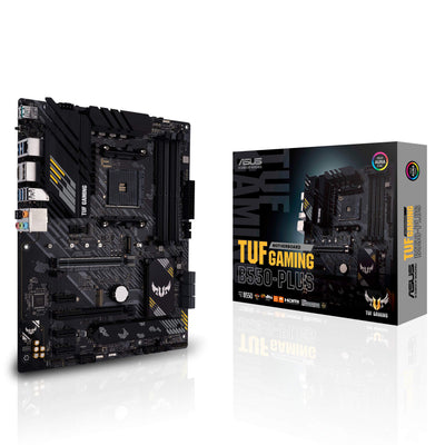 ASUS TUF Gaming B550-Plus Mainboard Sockel AM4 (ATX, Ryzen, PCIe 4.0, 2x M.2, 2Gbit/s Ethernet, SATA 6Gbit/s, USB 3.2 Gen 2 Typ-A/C, Aura Sync)