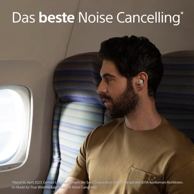 Sony WF-1000XM5 Kabellose Noise Cancelling Kopfhörer, Bluetooth, In-Ear-Kopfhörer, Mikrofon, bis zu 24 Stunden Akkulaufzeit, Schnellladefunktion, IPX4, iOS & Android kompatibel - Silber, klein