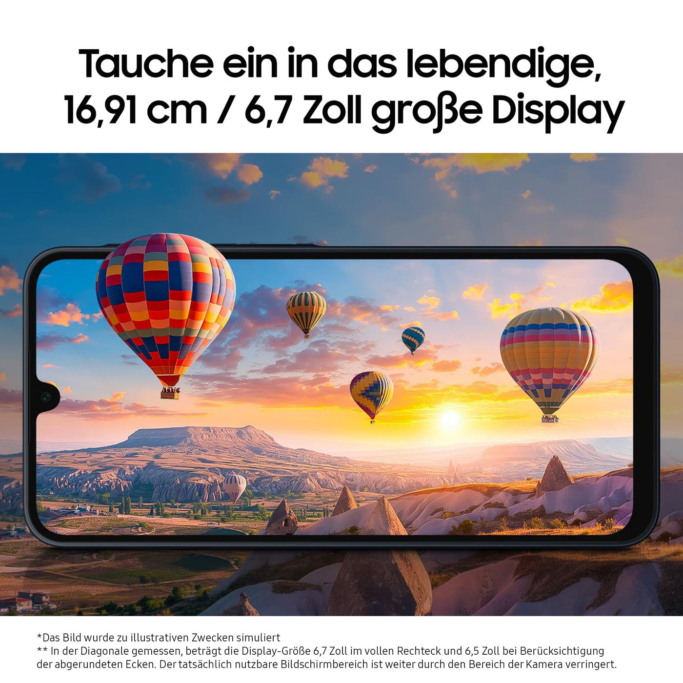 Samsung Galaxy A16 5G Smartphone ohne Vertrag, Handy mit Android, 50-MP-Hauptkamera, 16,91 cm / 6,7" Display, 128 GB, Blue Black, 2,5 Jahre Herstellergarantie [Exklusiv bei Amazon]