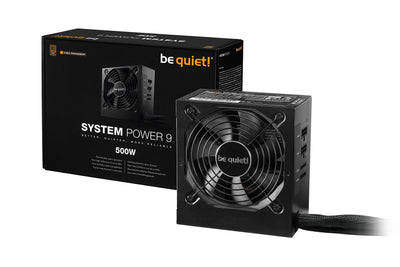 be quiet! System Power 9 500W cm PC-Netzteil | 80 Plus Bronze Effizienz | ATX | mit Kabelmanagement | Schwarz | BN301