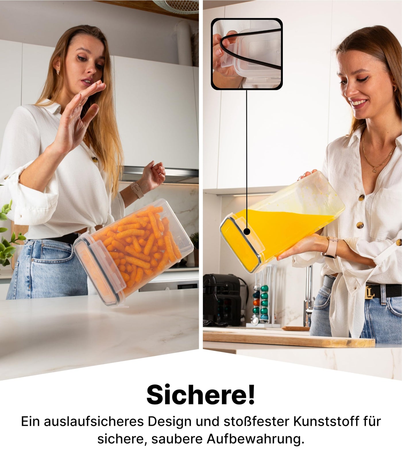 Deco haus® Vorratsdosen mit Deckel luftdicht 24er Set - Aufbewahrungsbox Küche mit Deckel - Vorratsbehälter Küche Aufbewahrung & Organisation - Kitchen Storage & Organisation - Für Nudeln, Müsli, Mehl