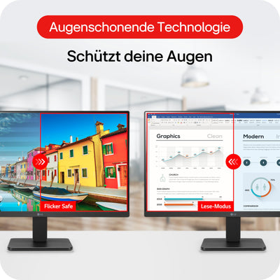 LG Electronics 24MS500-B.AEU FHD IPS-Monitor 24" (60,4cm), 1920 x 1081, 16:9, 5ms GtG, 100 Hz, 72% NTSC, Flicker Safe - Schwarz