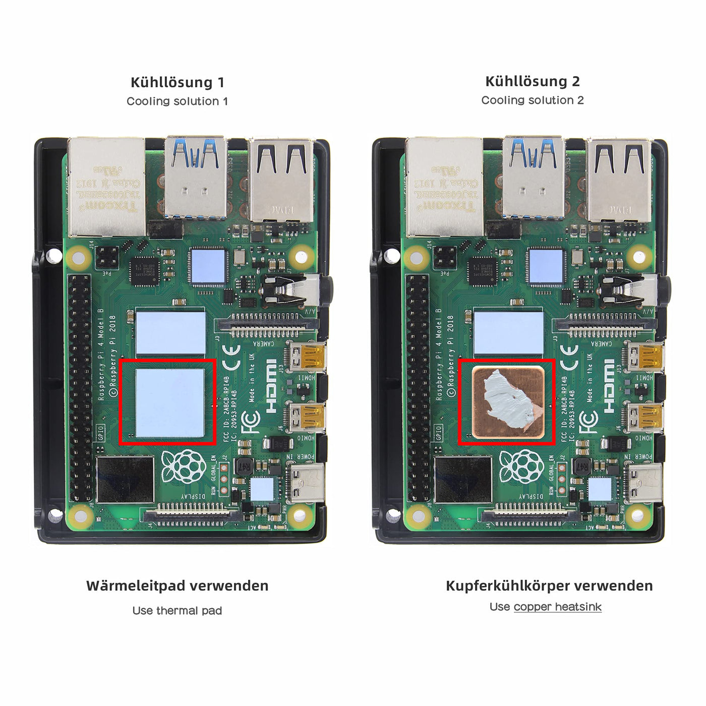 Geekworm Raspberry Pi 4 Model B Aluminum Case Durable Passive Heat Dissipation for Raspberry Pi 4B Only