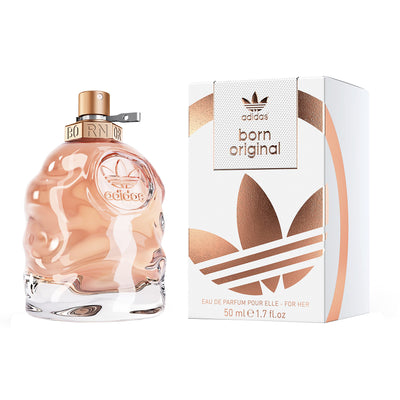 adidas Born Original Eau de Parfum – Fruchtig-blumiges Damen Parfüm mit explosivem Mix aus kontrastierenden Düften – 1 x 50 ml