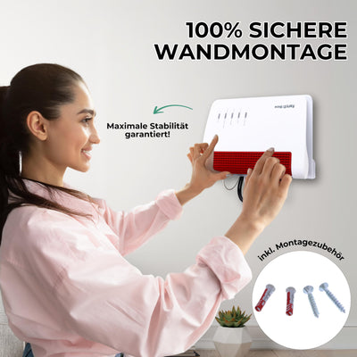 foto-kontor Wandhalterung kompatibel mit AVM FRITZBox Modem Router mit Kabelmanagement 7690 7590 7590 AX 6660 Cable 7530 5530 8850 6850 6660 6890 7490 weiß