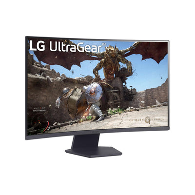 LG Electronics 32GS60QX-B.AEUQ UltraGear™ Curved QHD Gaming VA-Monitor 32" (80cm), 2560 x 1440, 16:9, 1ms GtG, 180 Hz, HDR10, 300 cd/m² Helligkeit (typ.), AMD FreeSync™, Dynamic Action Sync™ - Schwarz